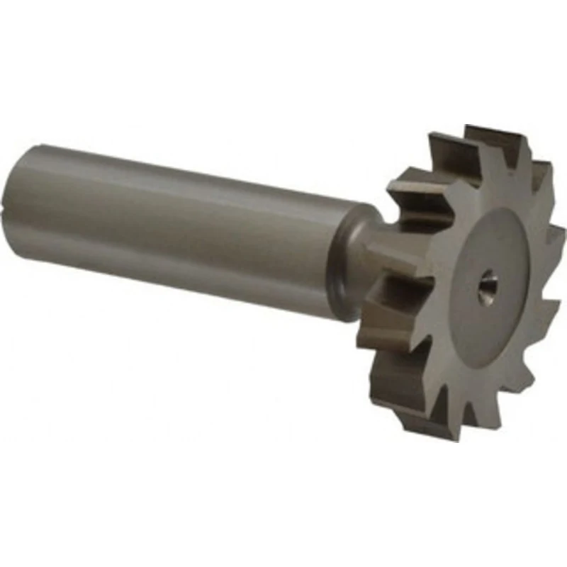 Made in USA ANSI 810 (Old Std # 21) 1-1/4 Cut Diam, 1/4 Cut Width, 1/2 Shank, Staggered-Tooth Woodruff Keyseat Cutter...